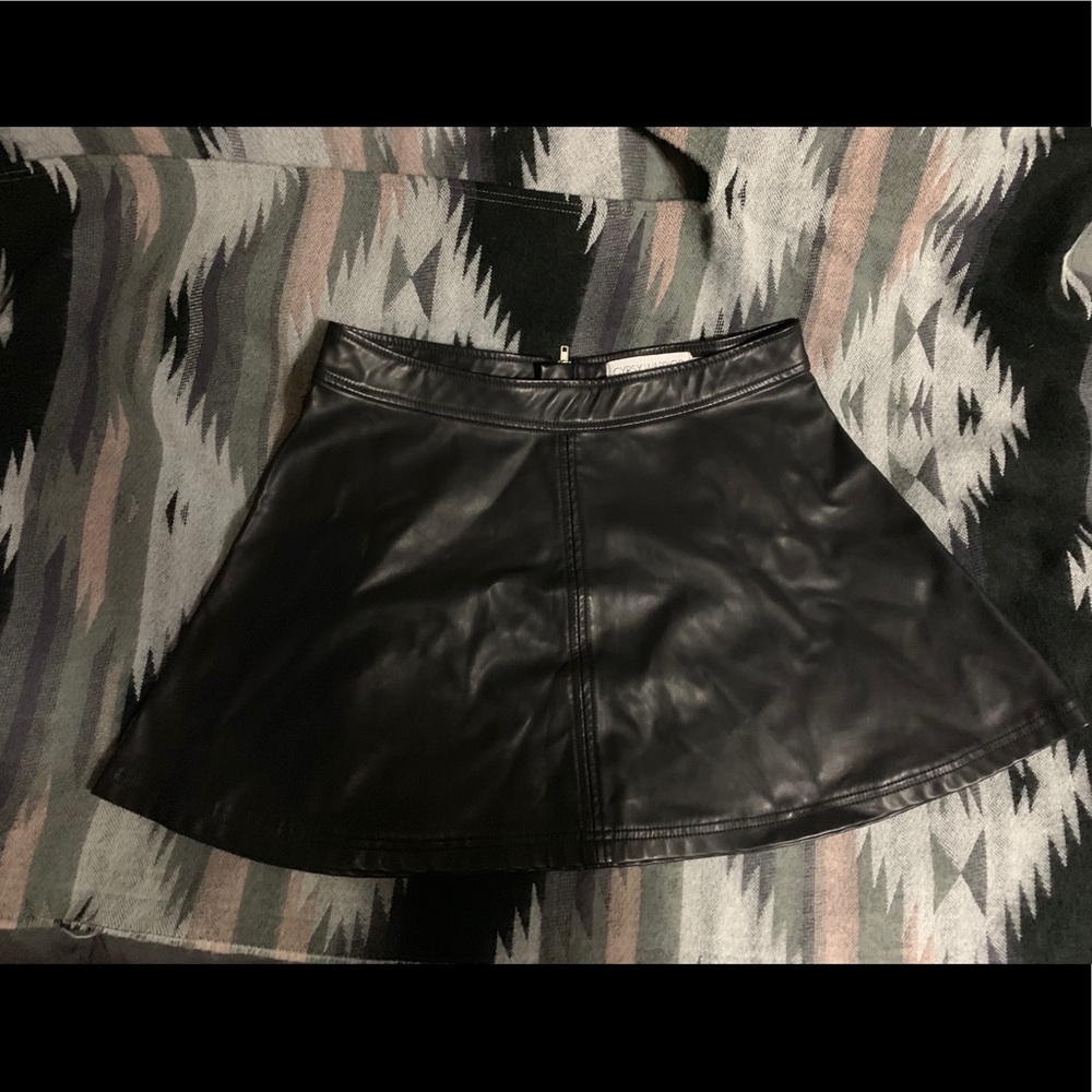 Faux leather skirt